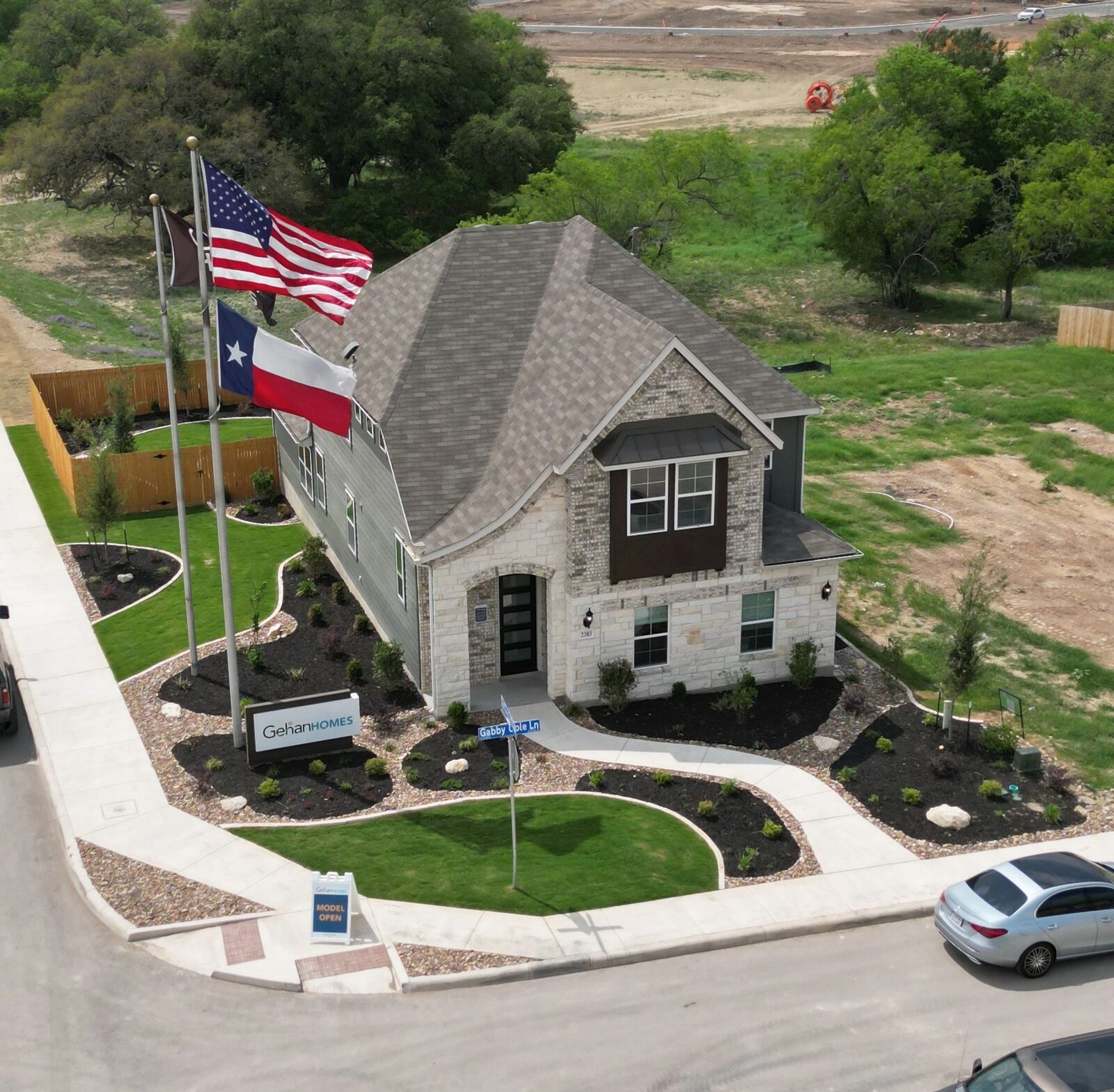 Aerial subdivision photography